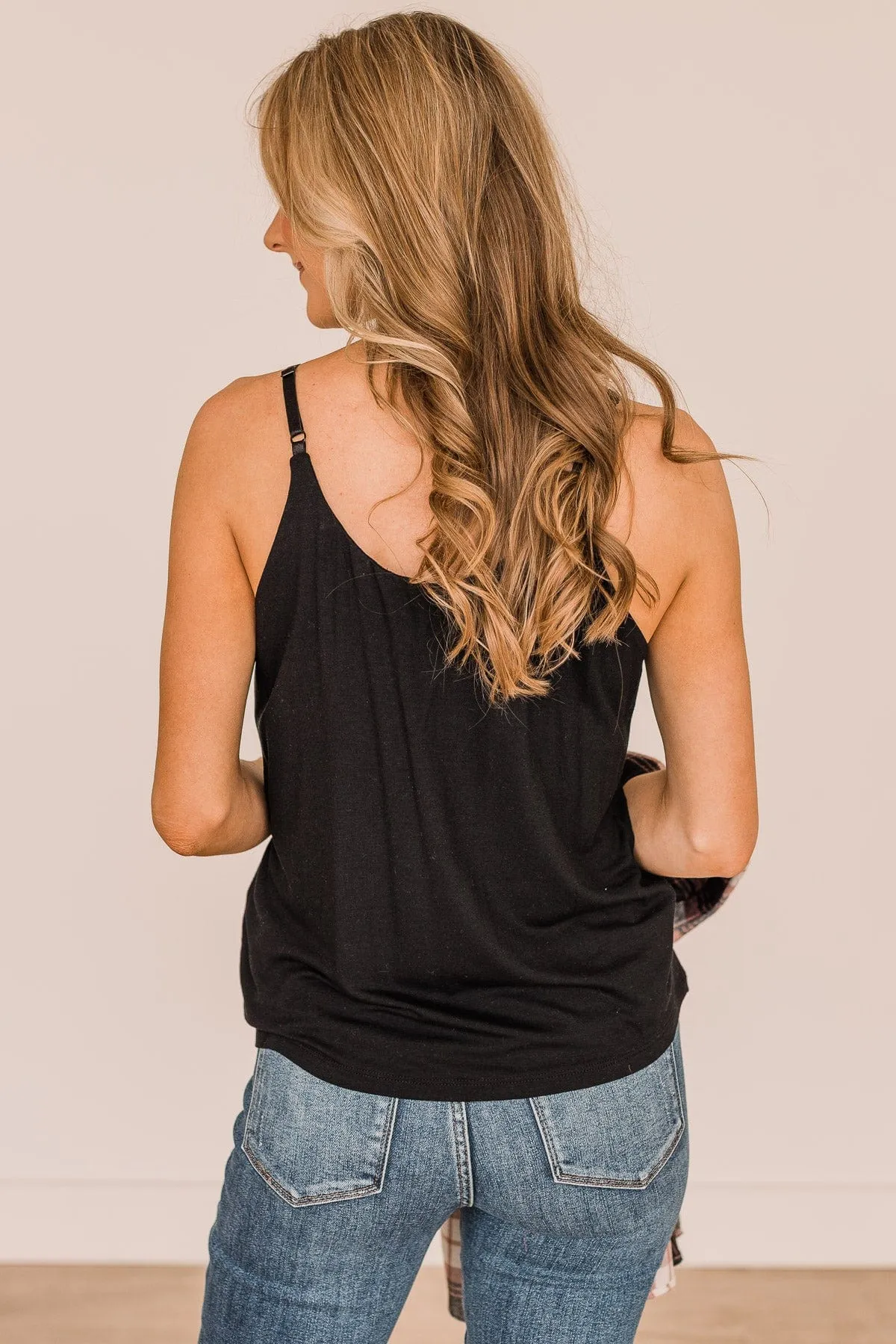 Full Of Spirit Tank Top- Black