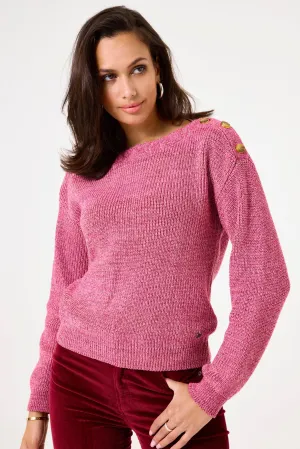Garcia Mandy Pullover Knit - Bright Rose