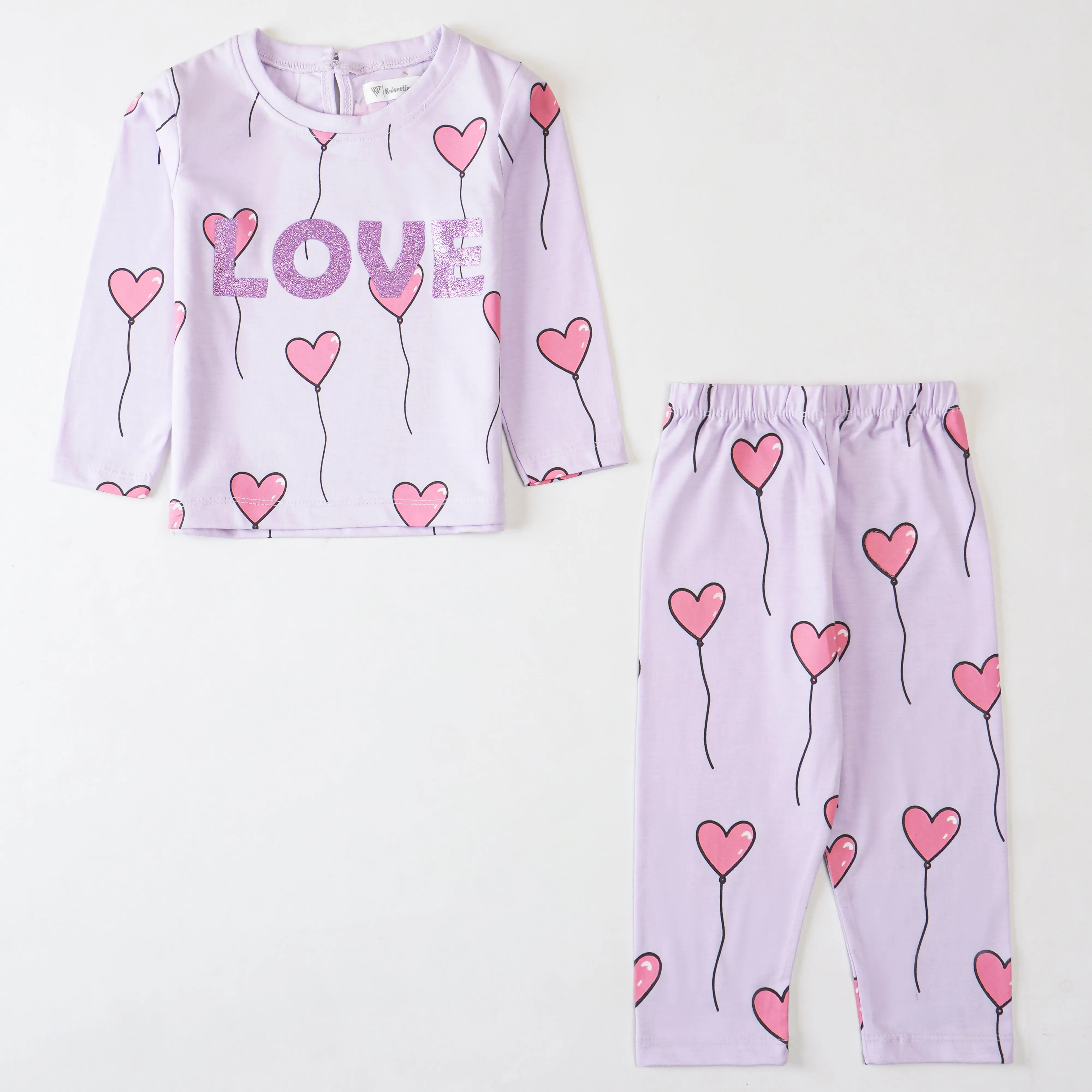 Girls Printed Full Sleeve Suit