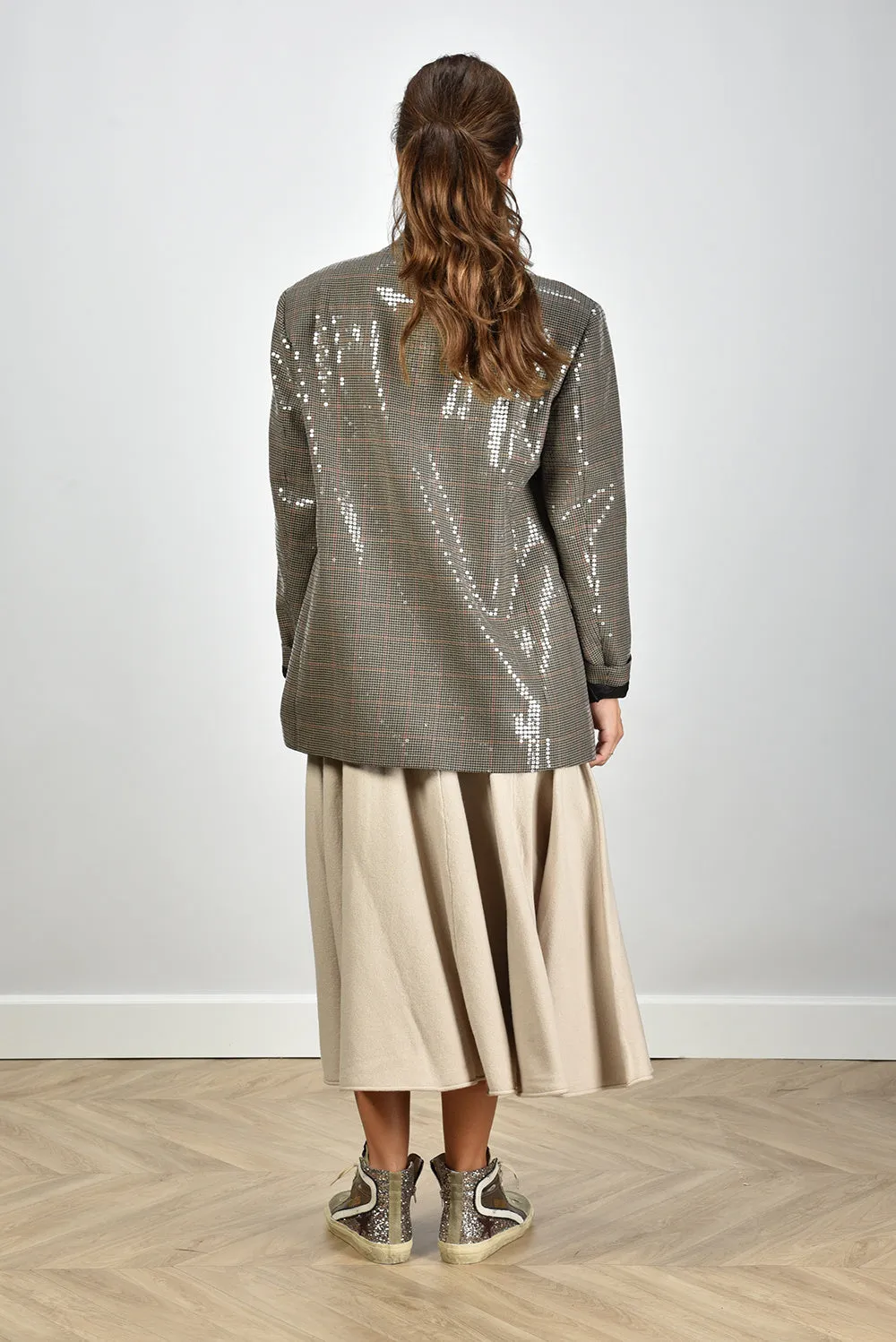 Golden Goose blazer GWP01890.P001621.82699 beige/black/savvy red