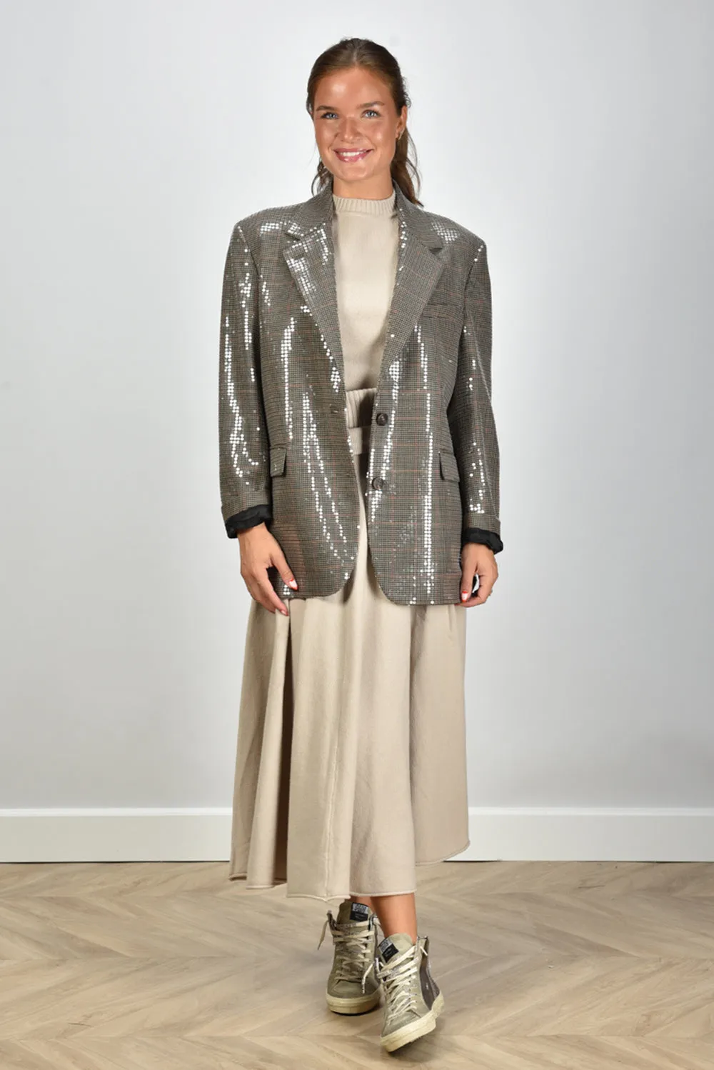 Golden Goose blazer GWP01890.P001621.82699 beige/black/savvy red