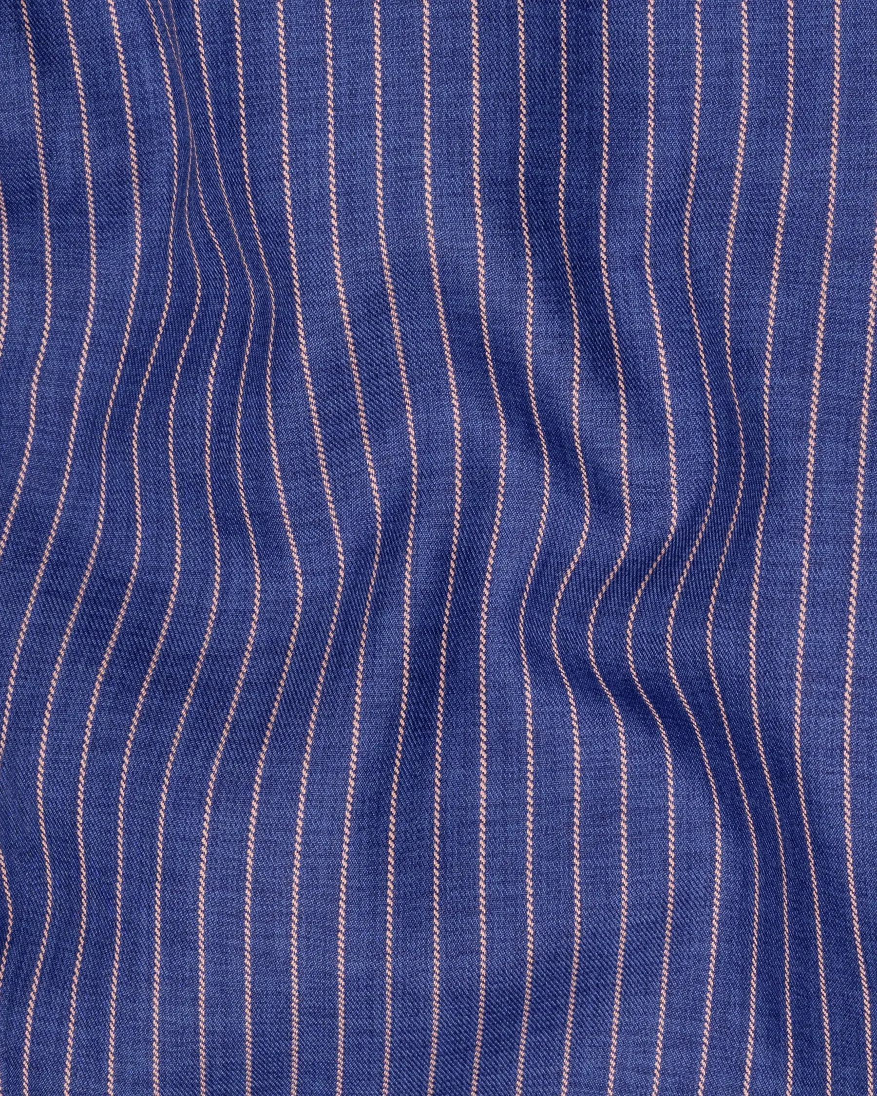 Governor Bay Blue Striped Wool Rich Sports Blazer