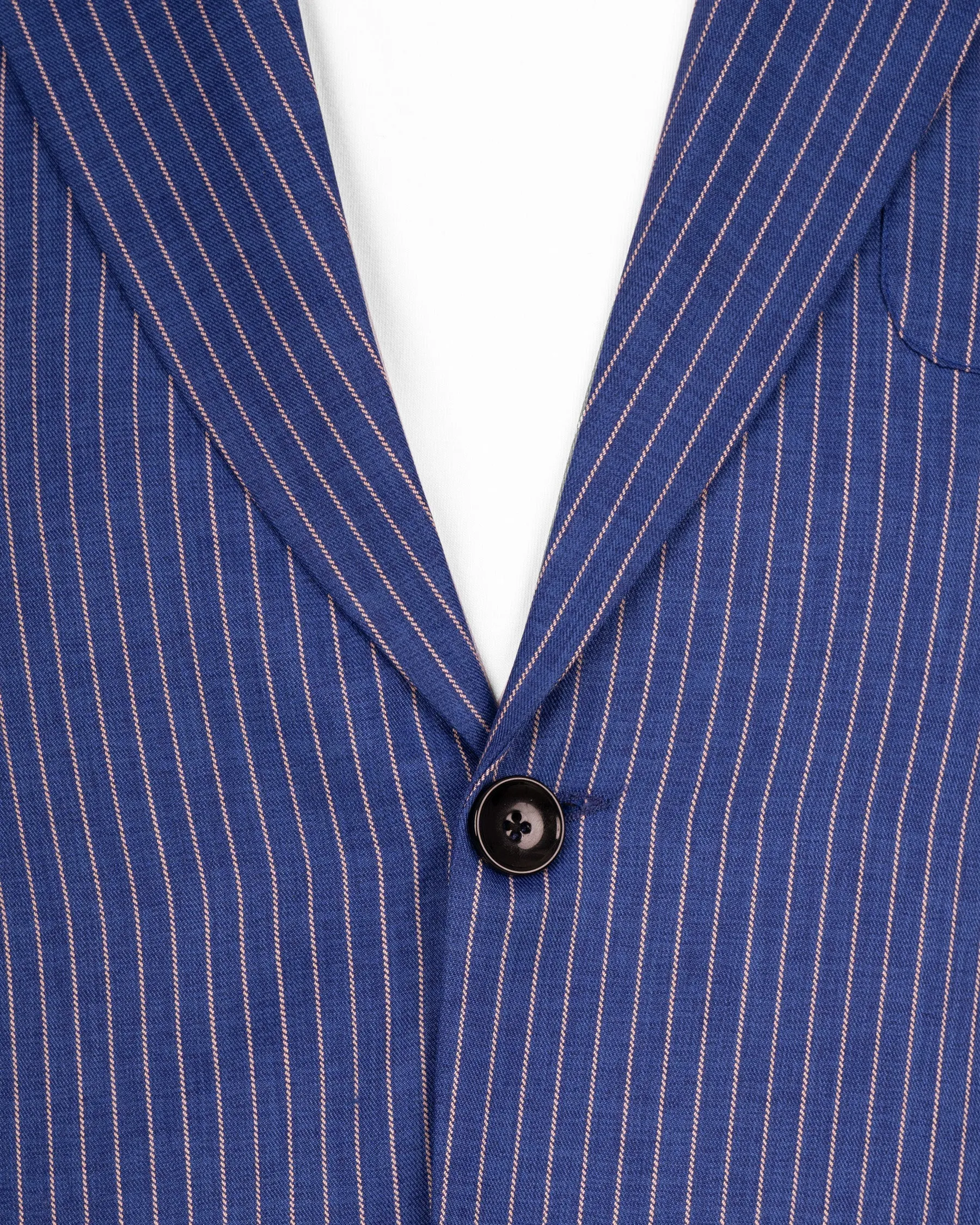 Governor Bay Blue Striped Wool Rich Sports Blazer