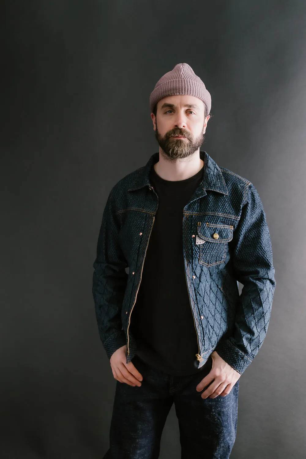 GZ-GJRKN-0301 - Rider's Jean Jacket Kendo Denim - Blue