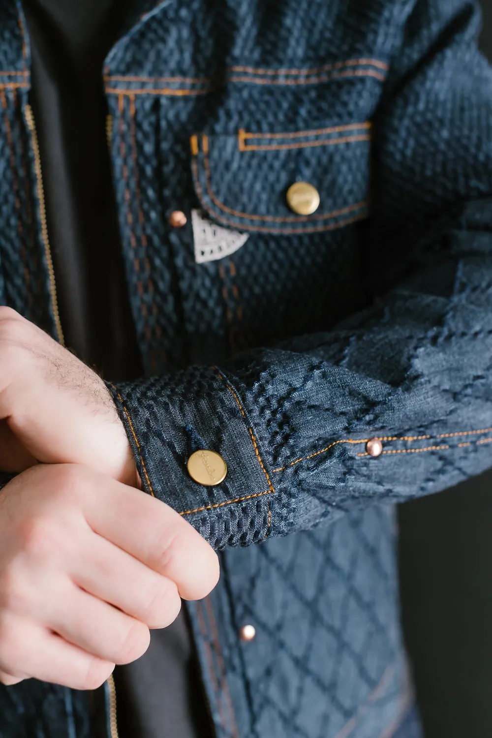 GZ-GJRKN-0301 - Rider's Jean Jacket Kendo Denim - Blue