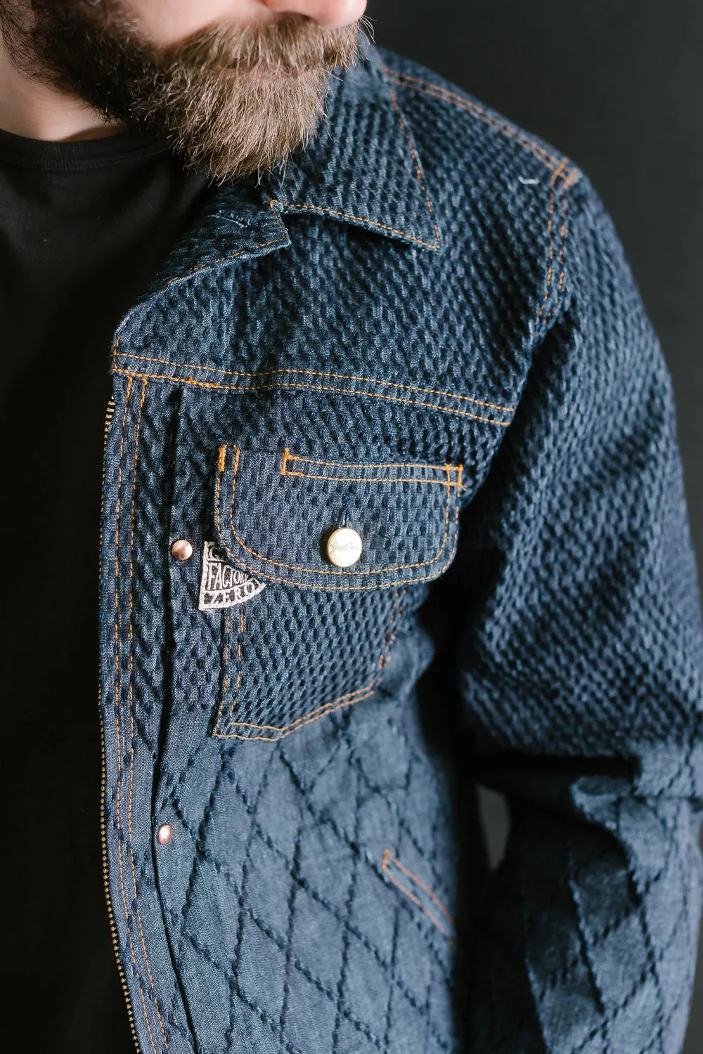 GZ-GJRKN-0301 - Rider's Jean Jacket Kendo Denim - Blue