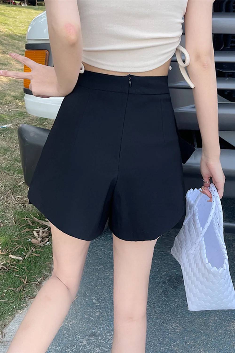 High Waist Cute Bow Style Shorts Pants
