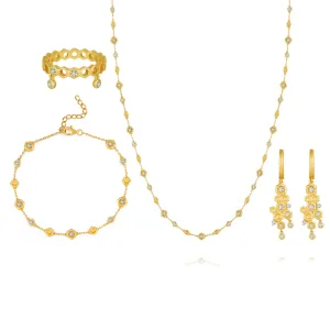 Honeycomb With Honey Ring Earrings Necklaces Bracelet Jewelry Sets Designed by LifeWithMak
