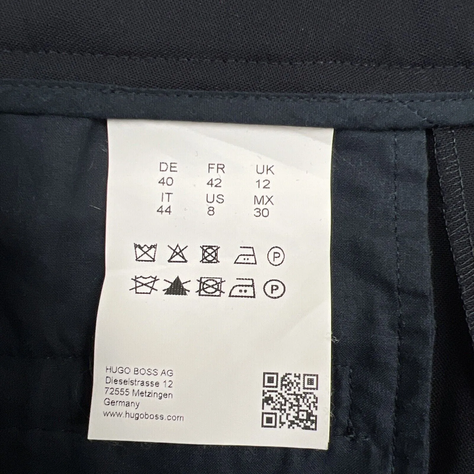 HUGO Hugo Boss Womens Black Dress Pants Size 8 US