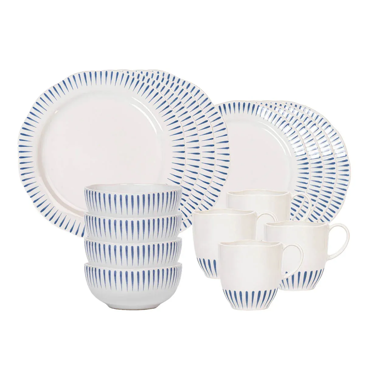Juliska Sitio Stripe 16pc Place Setting
