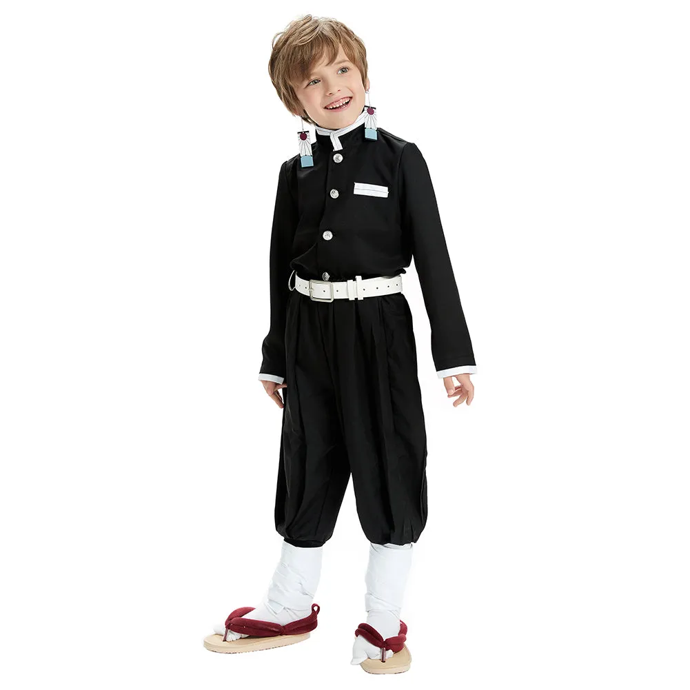 Kamado Tanjirou Anime Demon Slayer Kimetsu no Yaiba Kids Children Uniform Outfits Cosplay Costume