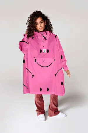 Kids' Classic Smile x Smiley Pink Rain Poncho