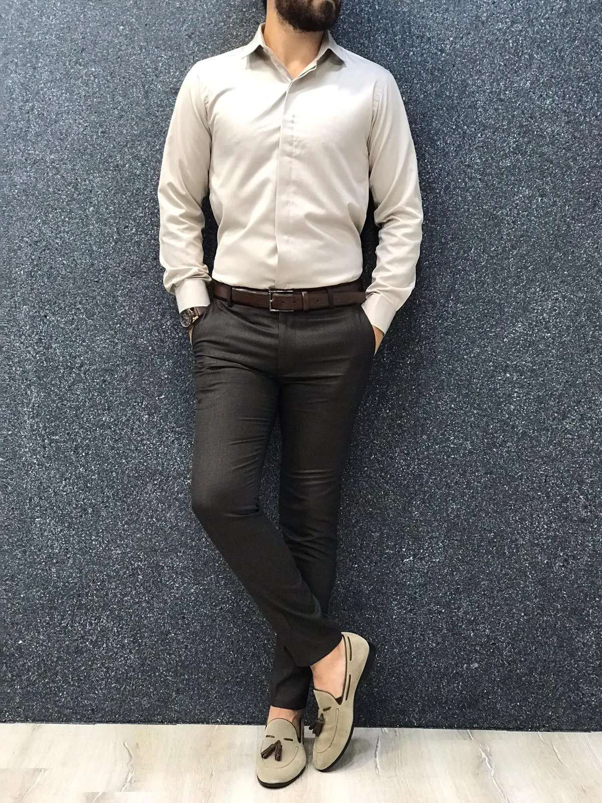 Kingston Brown Slim Pants - Versatile Elegance for Every Occasion