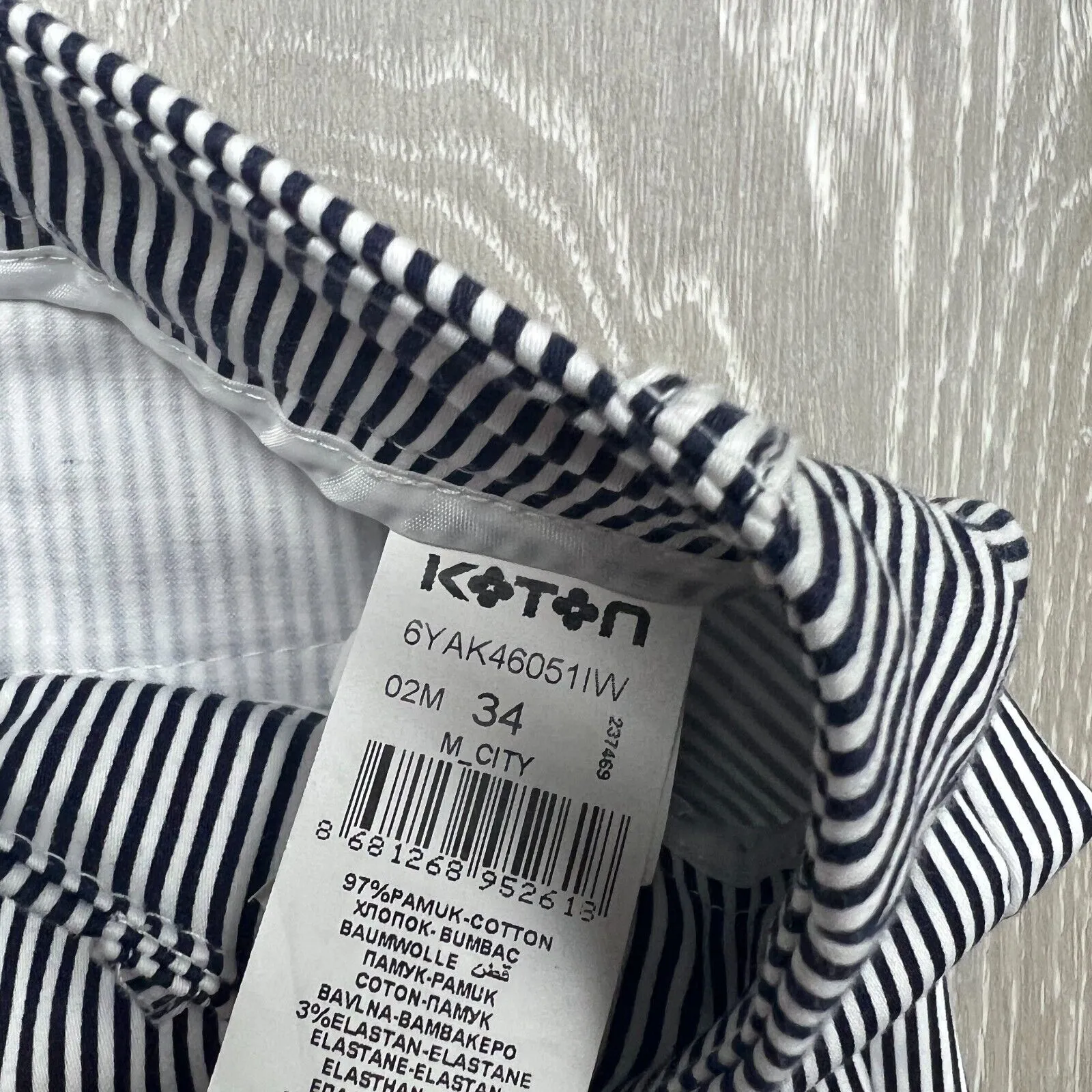 Koton Womens Striped Pants Size 6