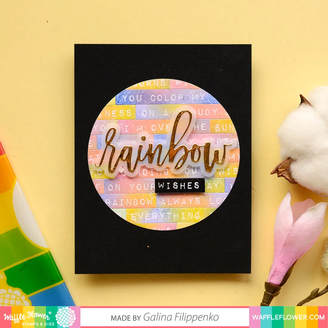 Labelmaker Rainbows Matching Die