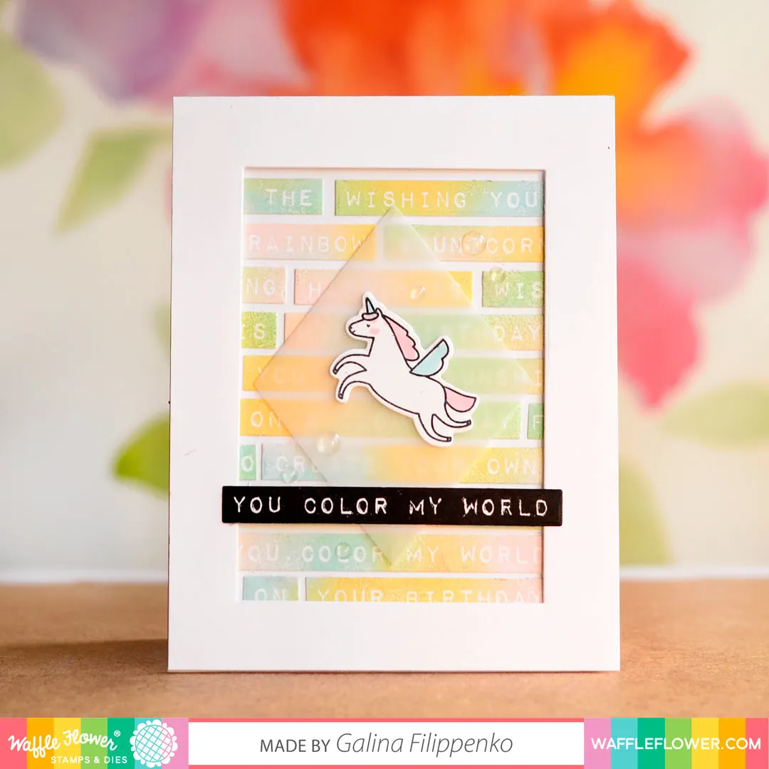 Labelmaker Rainbows Matching Die