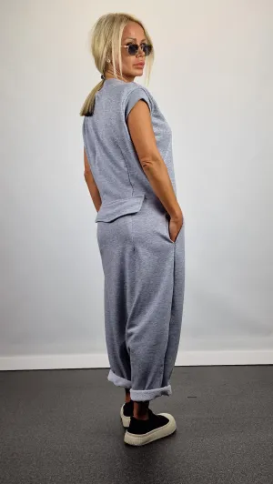 Lady casual jumpsuit/ Cotton Jumpsuit /Loose harem trousers jumpsuit/ Extravagant jumpsuit/Gothic jumpsuit