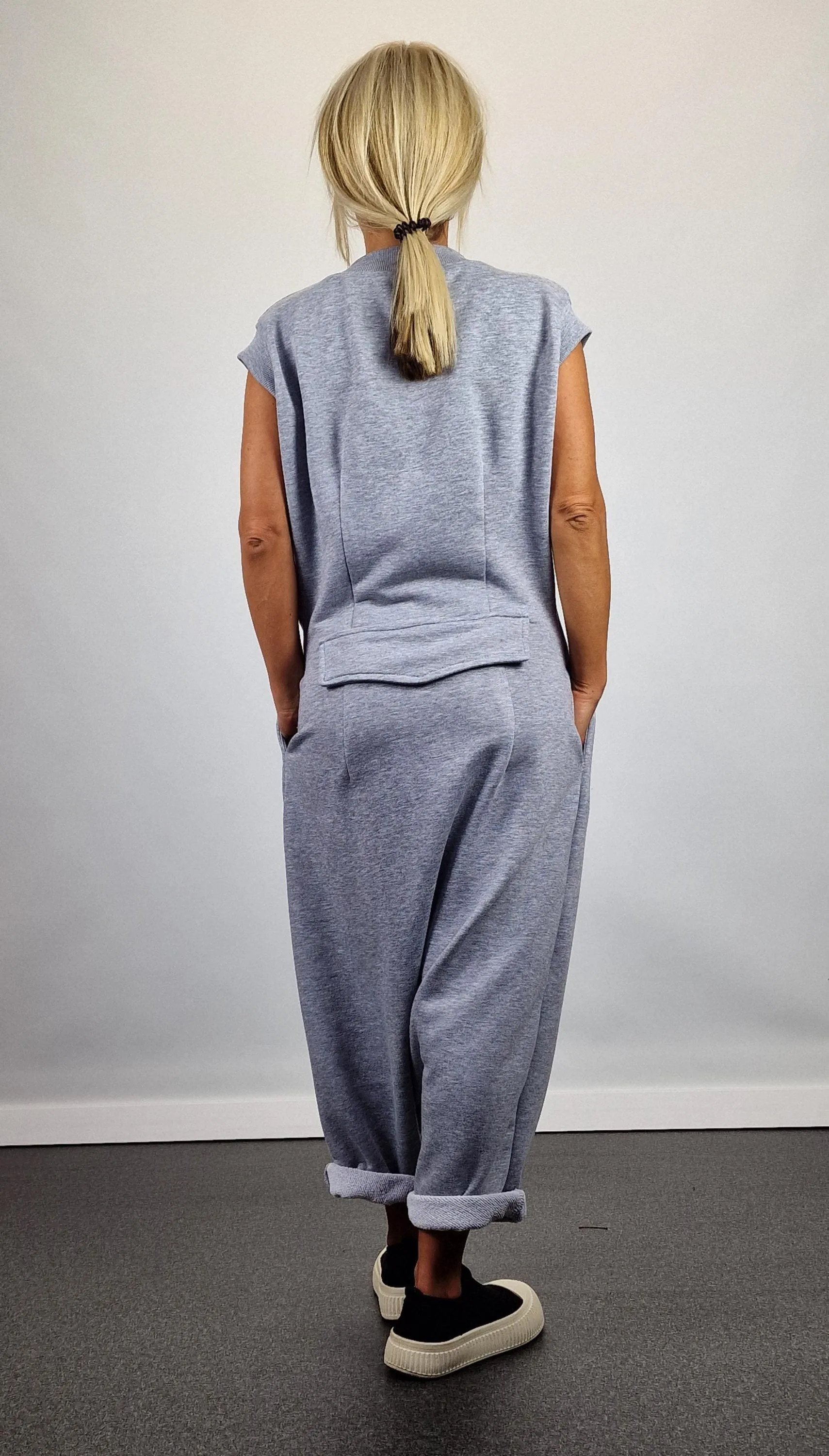 Lady casual jumpsuit/ Cotton Jumpsuit /Loose harem trousers jumpsuit/ Extravagant jumpsuit/Gothic jumpsuit