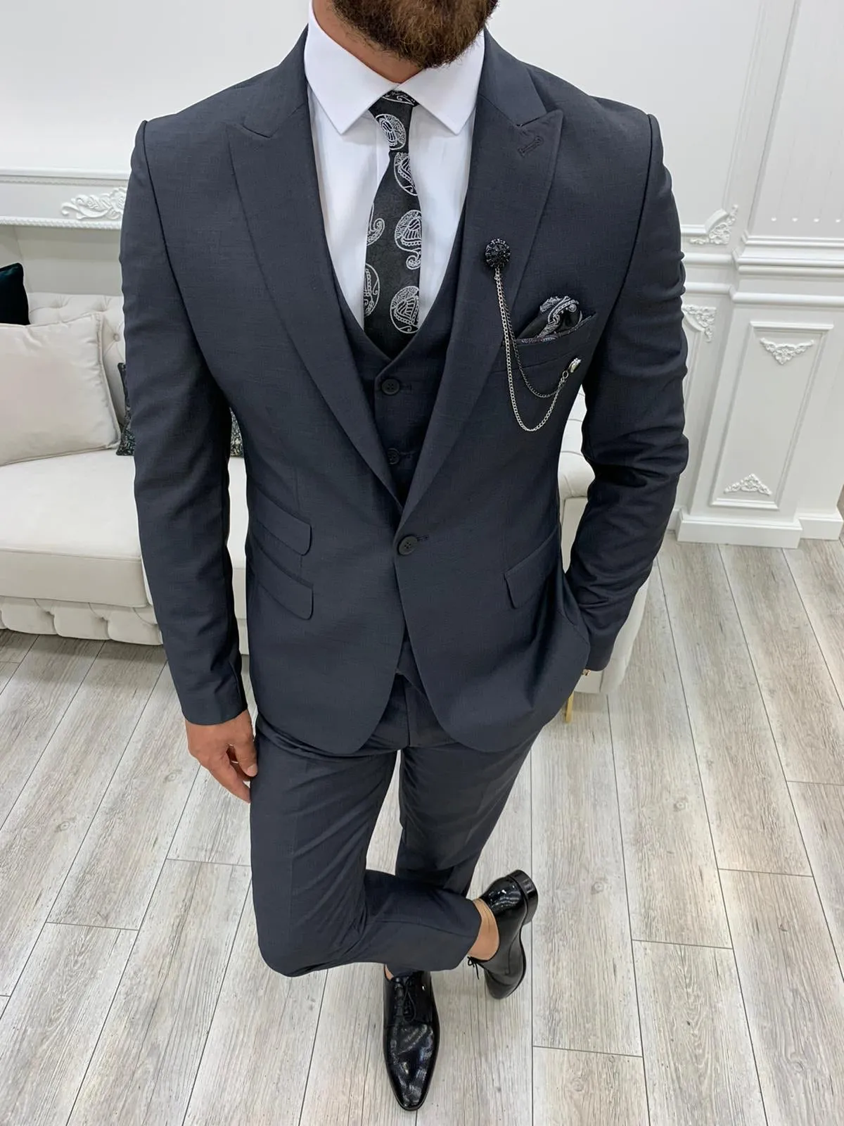 Lance Gray Slim Fit Suit - The Perfect Blend of Style and Comfort