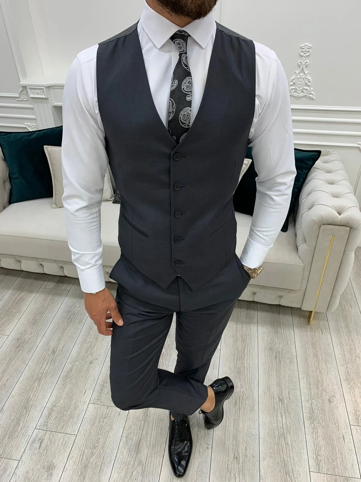 Lance Gray Slim Fit Suit - The Perfect Blend of Style and Comfort