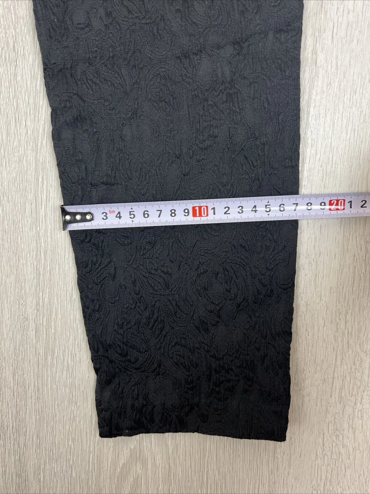 Laura Ashley Womens Black Slim Texture Pattern Pants Size 14