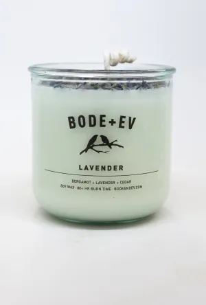 Lavender: 10oz Soy Wax Candle topped with Fresh Lavender Buds