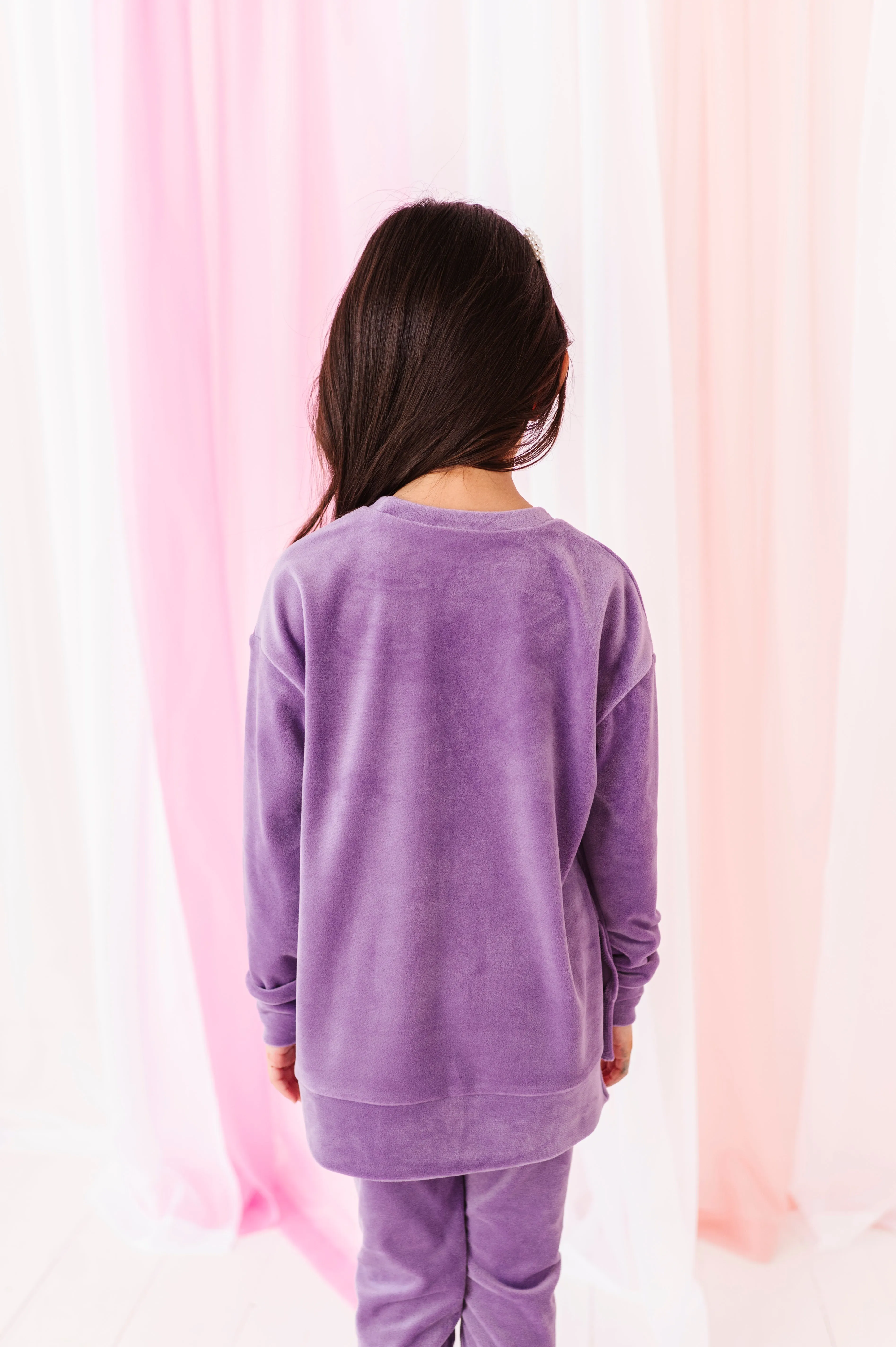Lavender Heart Smiley | Velour SET