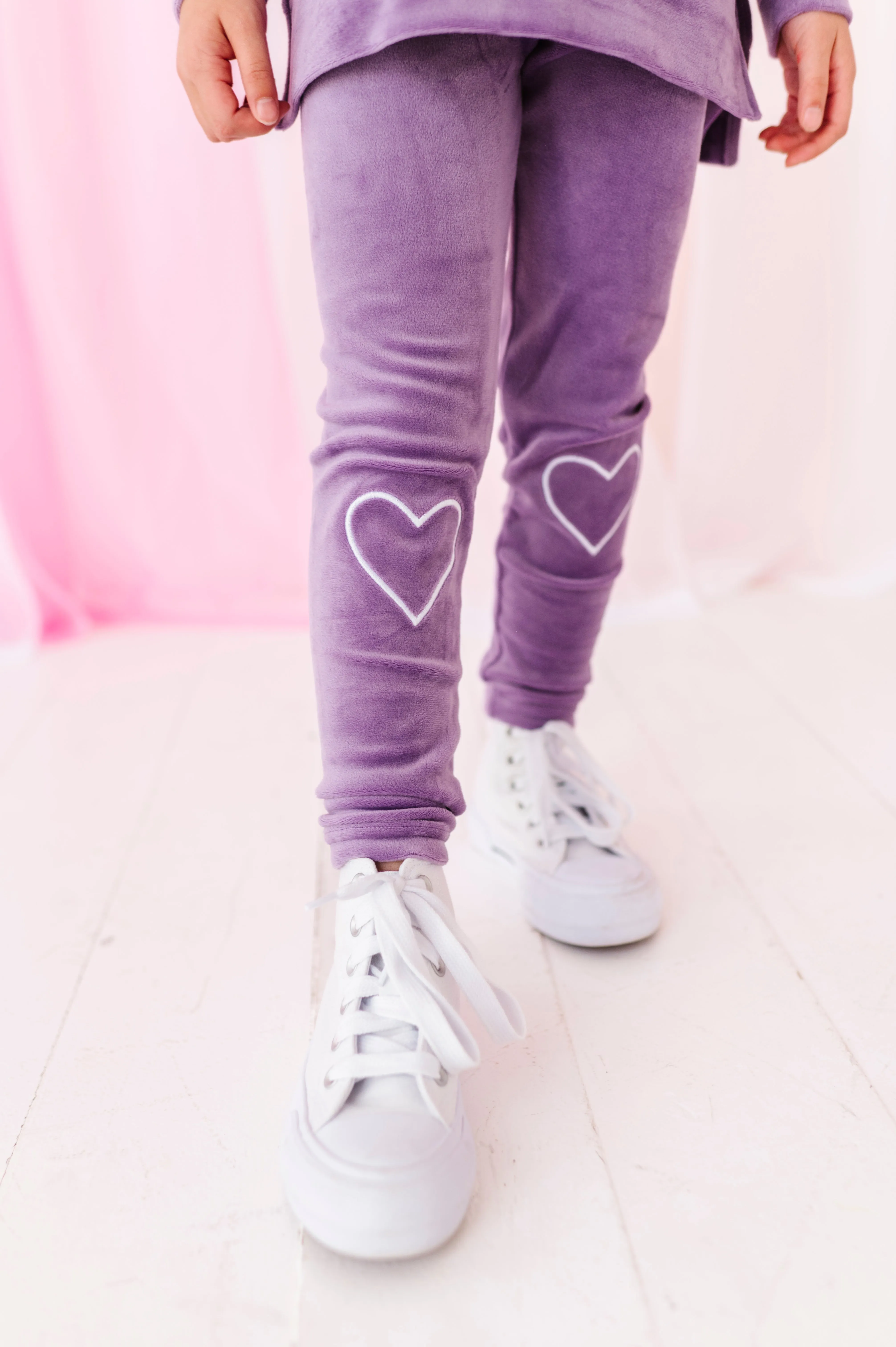 Lavender Heart Smiley | Velour SET