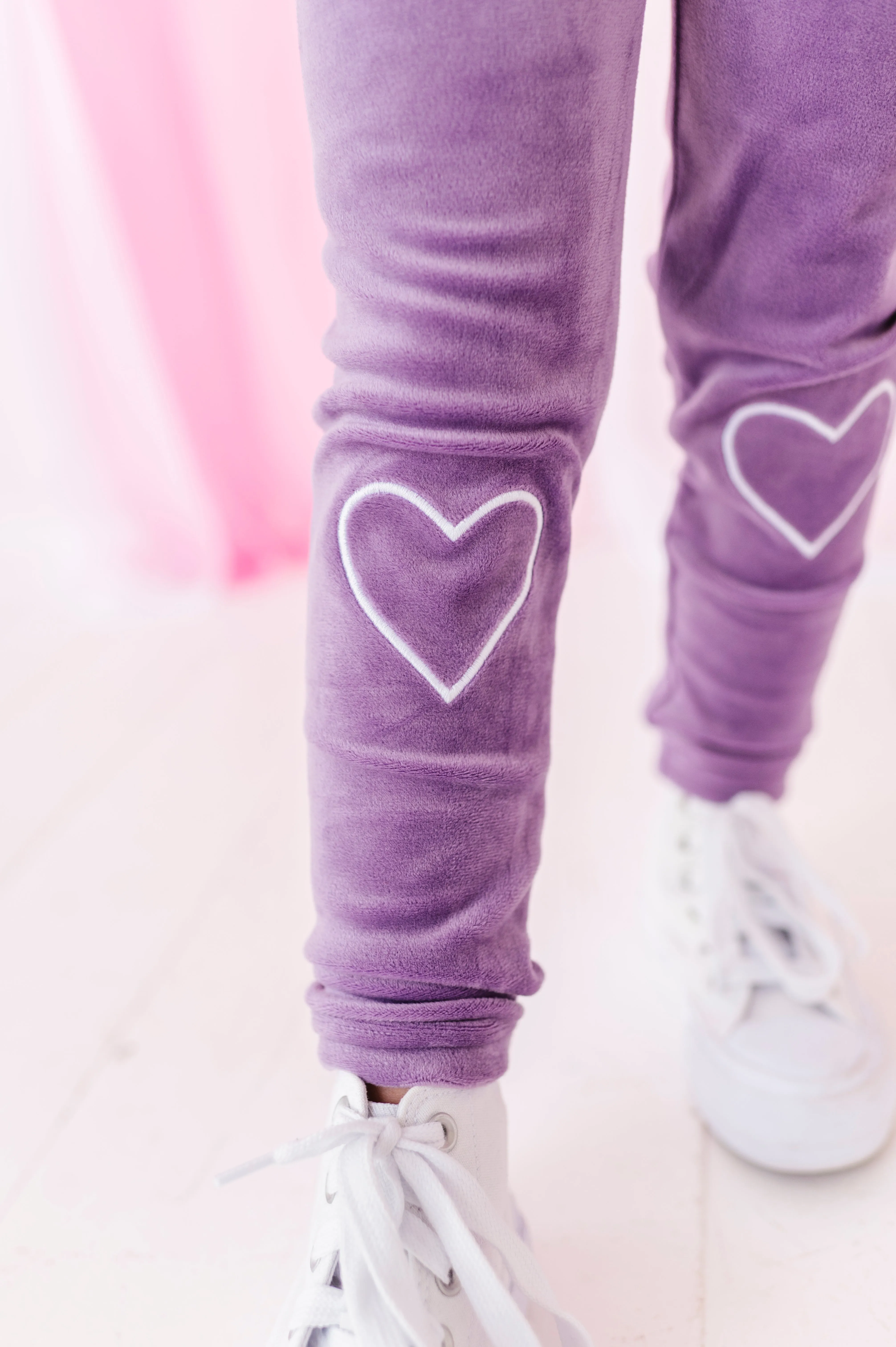 Lavender Heart Smiley | Velour SET