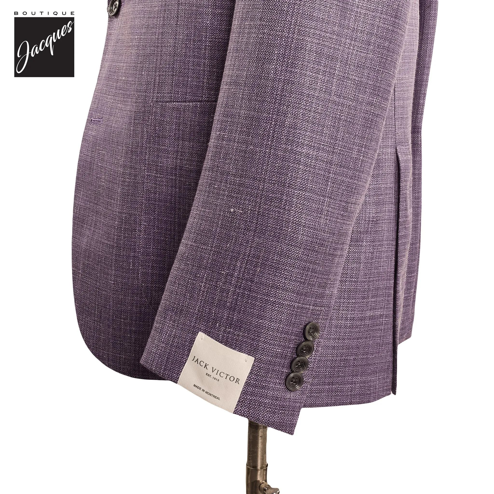Lavender Neat Wool/Silk/Linen Morton Contemporary Fit Sport Jacket - Jack Victor