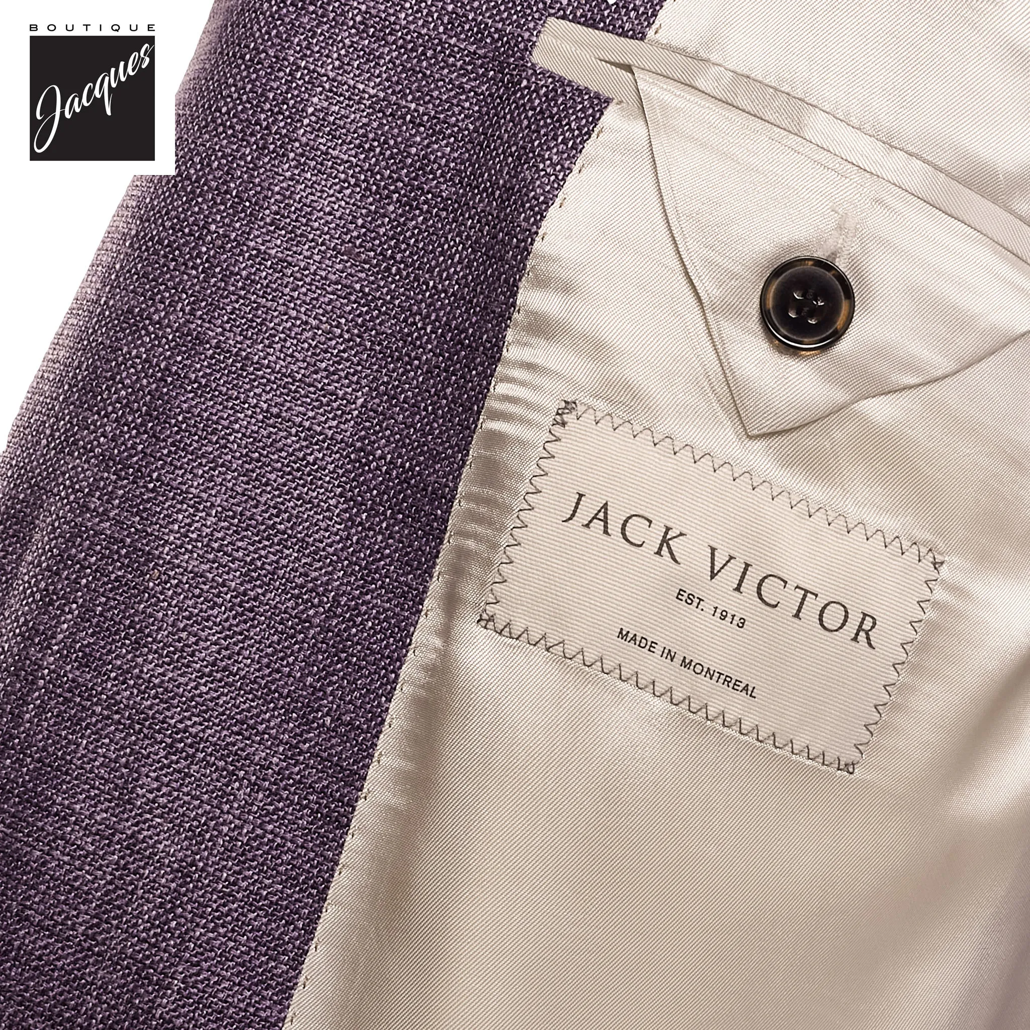 Lavender Neat Wool/Silk/Linen Morton Contemporary Fit Sport Jacket - Jack Victor