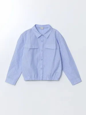 LCW Kids Blue Striped Girl Shirt