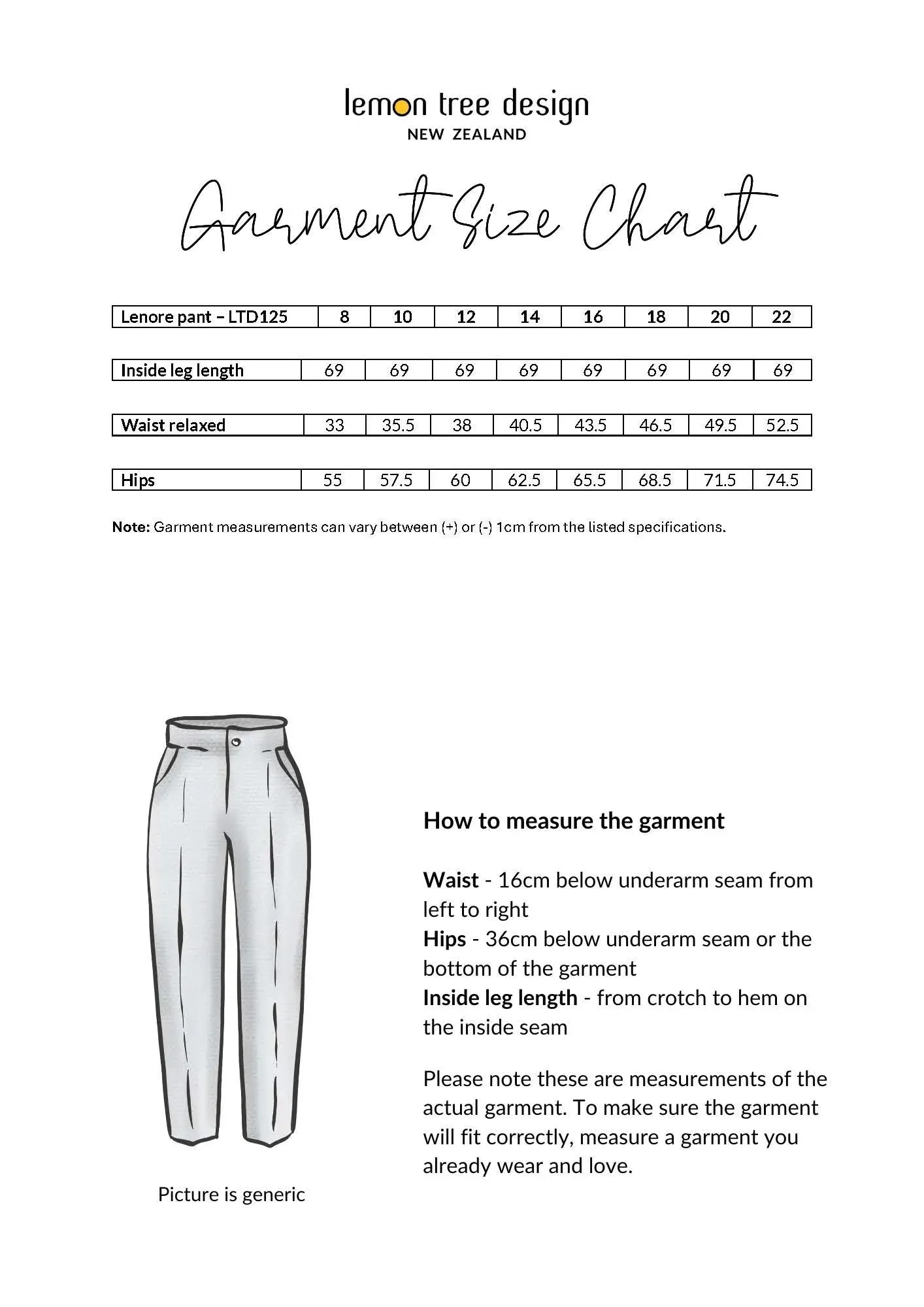 Lenore Pant - Black