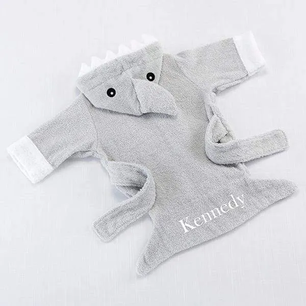 Let The Fin Begin Gray Shark Robe (0-9m) (Personalization Available)