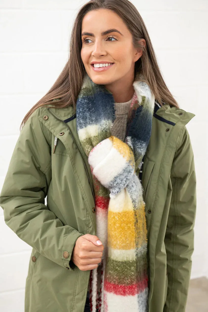 Lighthouse Eva Long Ladies Coat In Olive