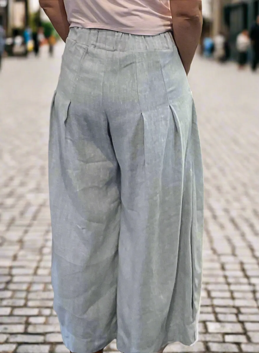 Lite weight Wool Pocket Pants PALE BLUE