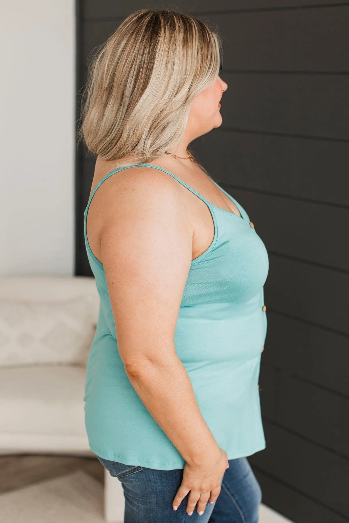 Looking For A Friend Tank Top- Dark Seafoam