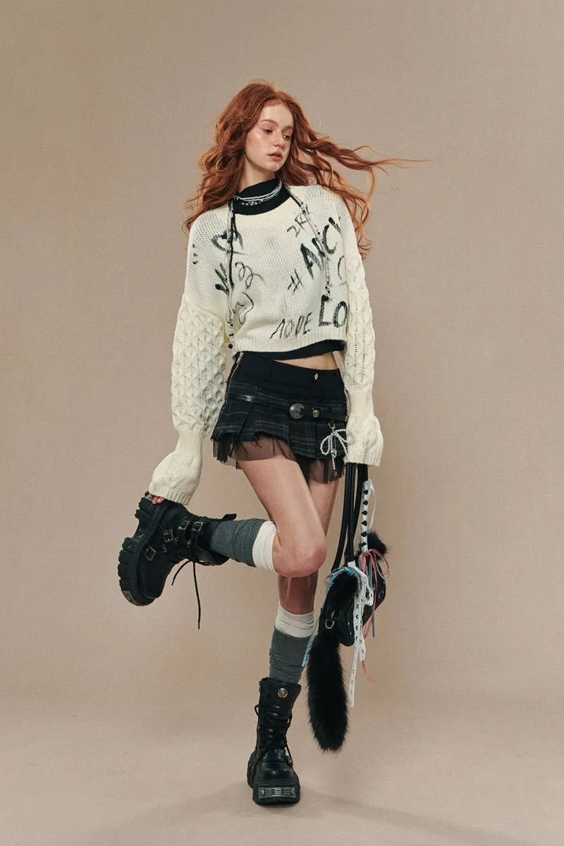 Loose & Thin Short Knitted Top