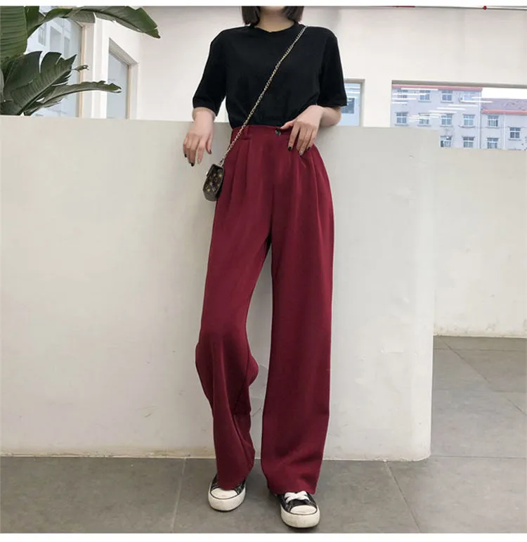 Loose Elegant Wide Leg Office Long Pants