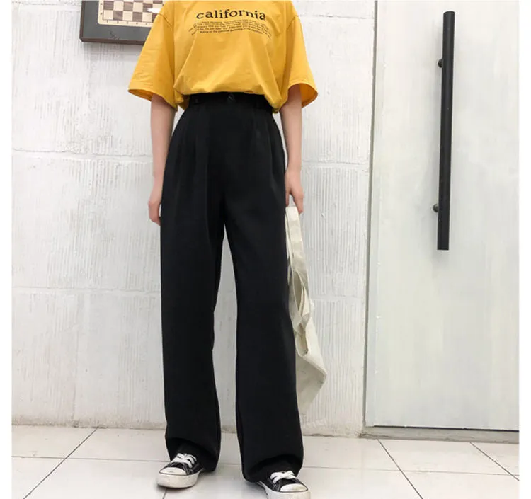 Loose Elegant Wide Leg Office Long Pants