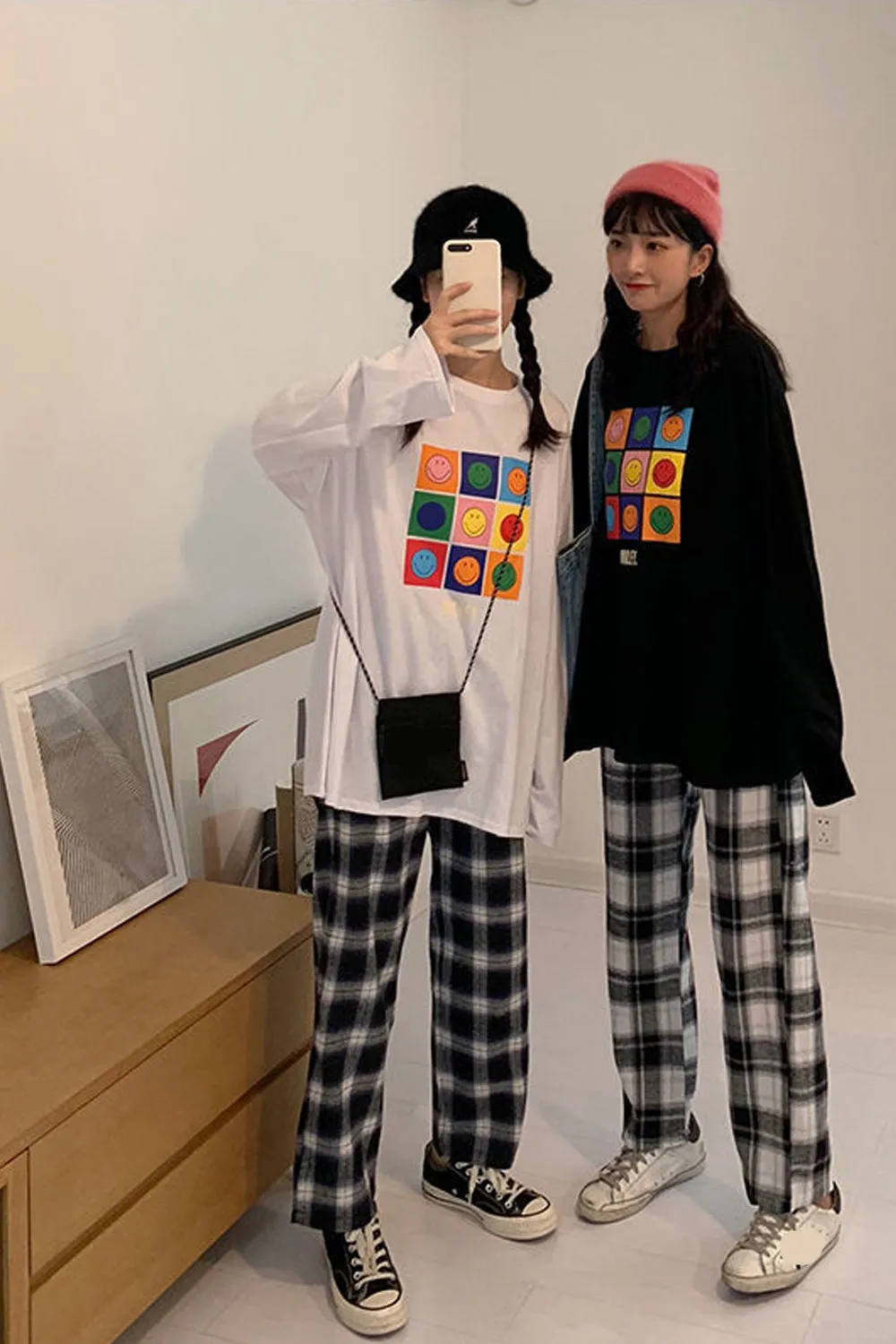 Loose Hip Hop Casual Plaid Long Pants