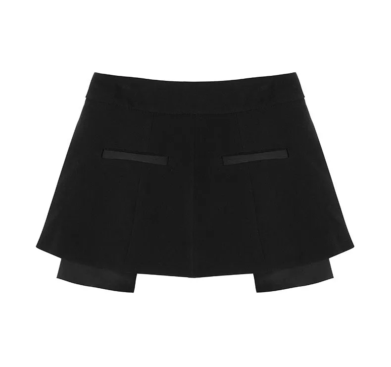 Loose Short Skirt Two Piece Pants Set