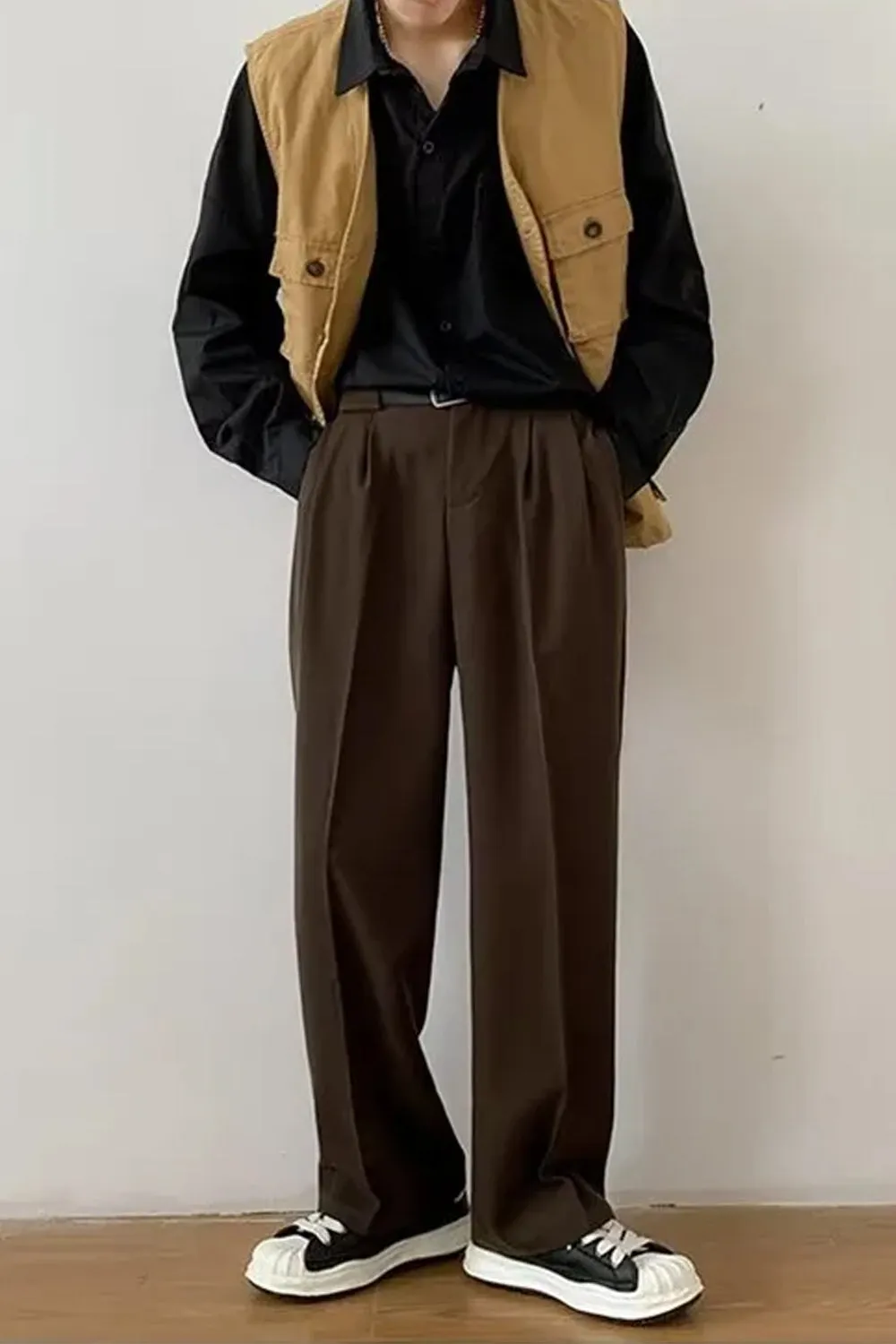 Loose Solid Basic Long Men Pants