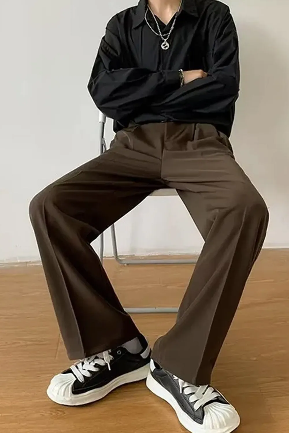 Loose Solid Basic Long Men Pants
