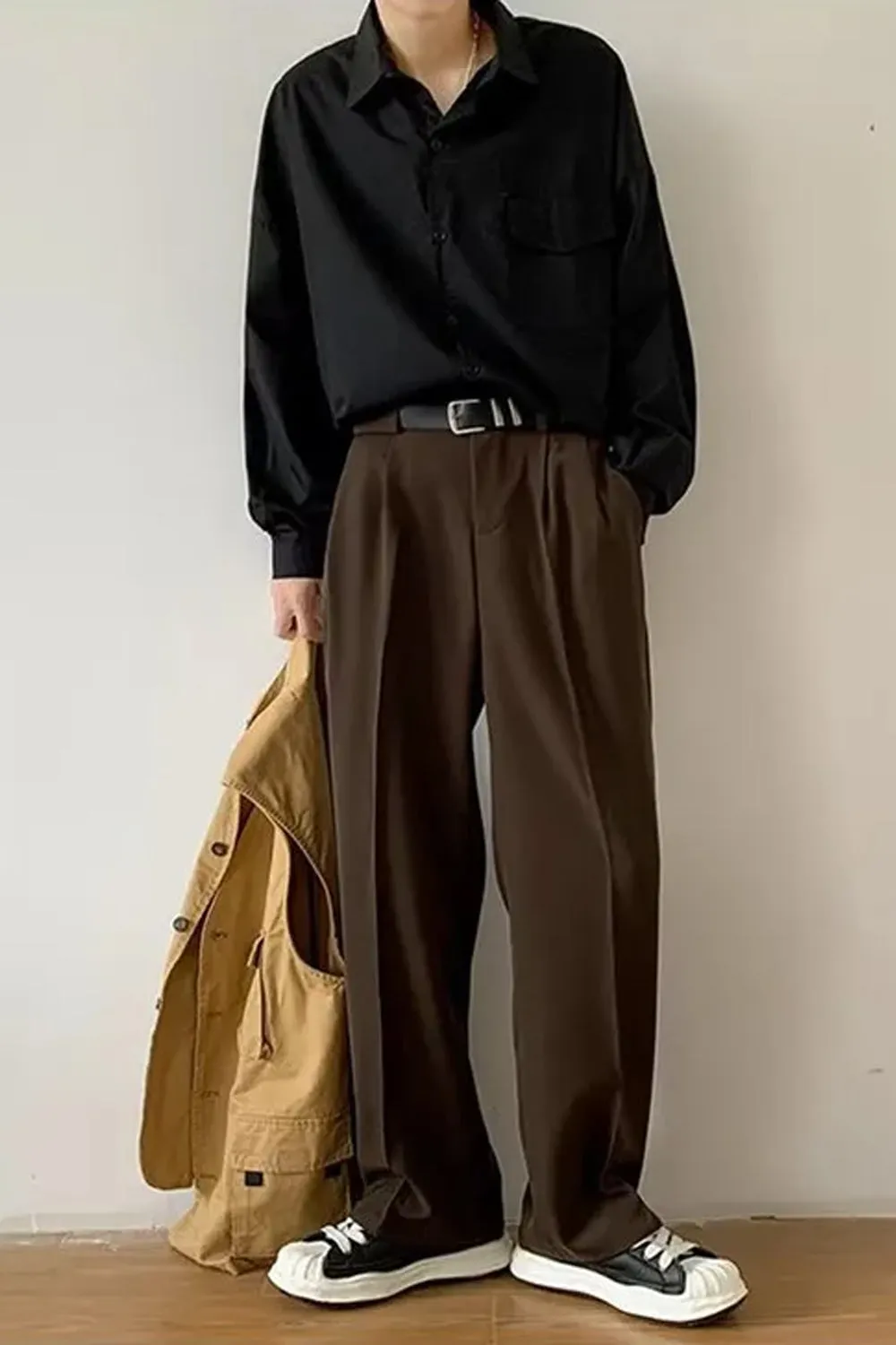 Loose Solid Basic Long Men Pants