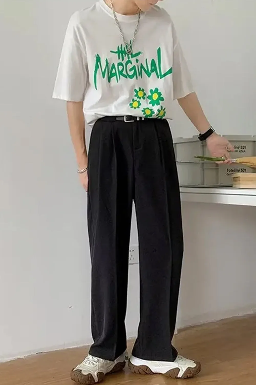 Loose Solid Basic Long Men Pants