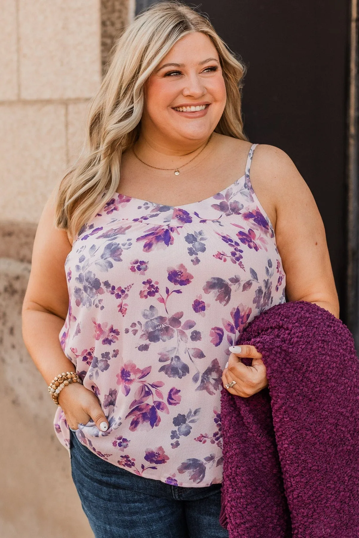 Lost In The Flowers Tank Top- Lavender