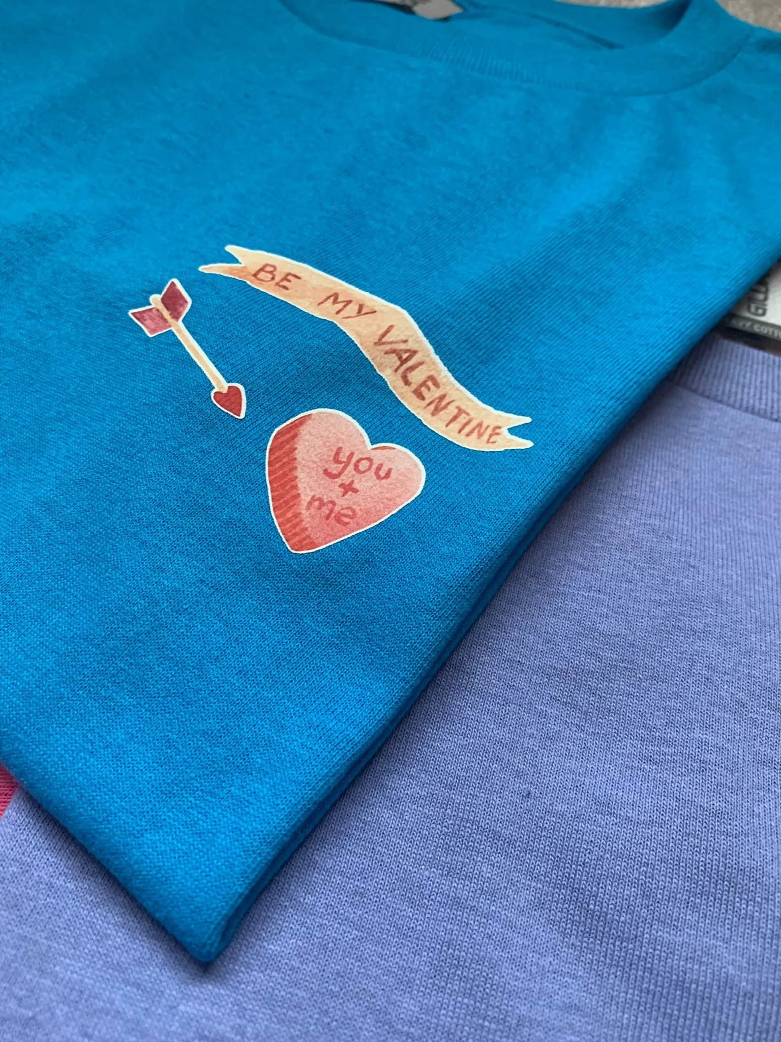 Love Tee - Bright Blue - 3/4 Years