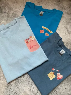 Love Tee - Bright Blue - 5/6Years