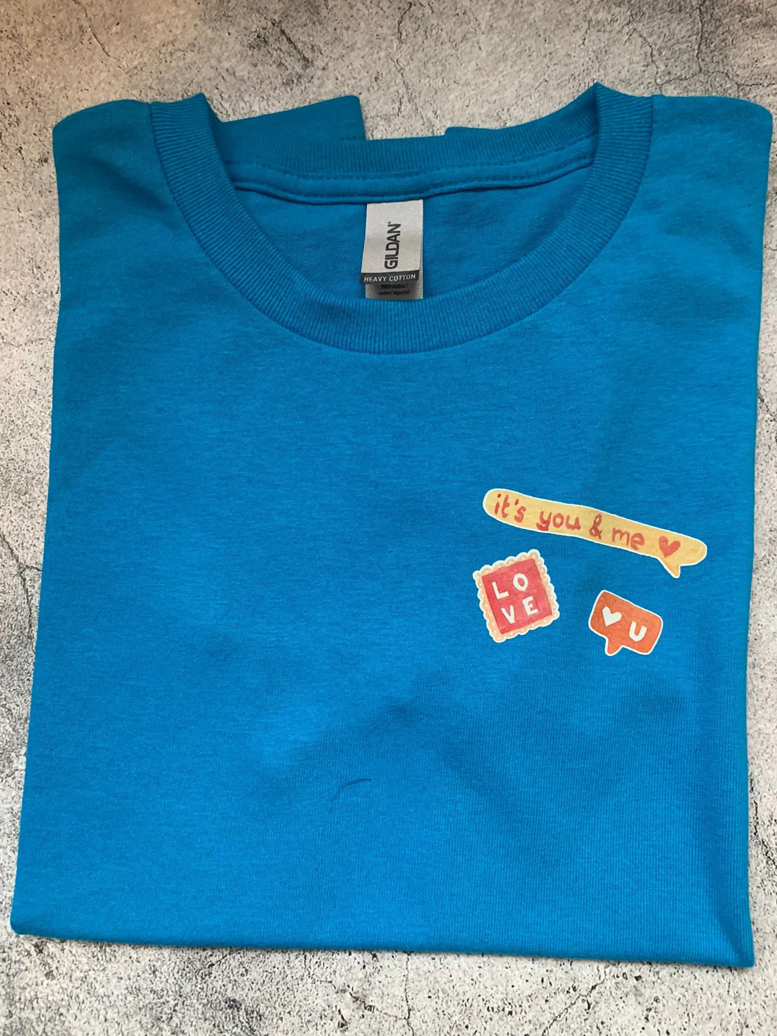 Love Tee - Bright Blue - 5/6Years